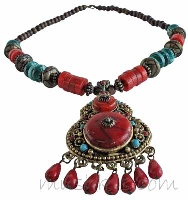 Indian ethnic necklace - click here for large view